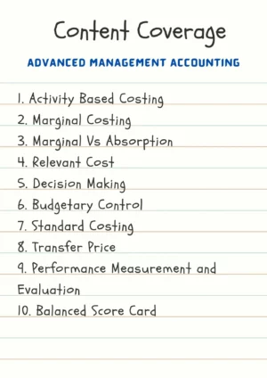 Advanced Management Accounting for M.Com DU (Delhi University) by CA Raj K Agrawal