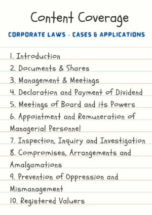 Corporate Laws - Cases & Applications for M.Com DU (Delhi University) by CA Aishwarya Khandelwal Kapoor