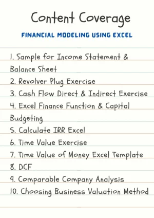 Financial Modeling using Excel for M.Com DU (Delhi University) by CA Agrika Khatri